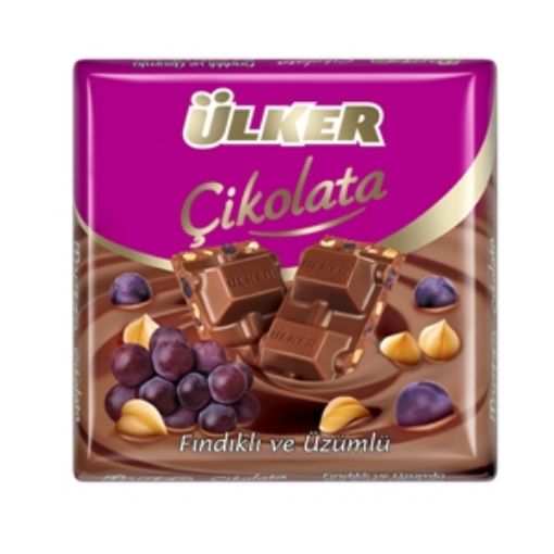 ÜLKER KARE 65 GR FINDIKLI VE ÜZÜMLÜ. ürün görseli