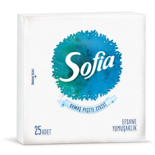 SOFİA KUMAŞ DOKULU PEÇETE 40X40'LI BEYAZ. ürün görseli