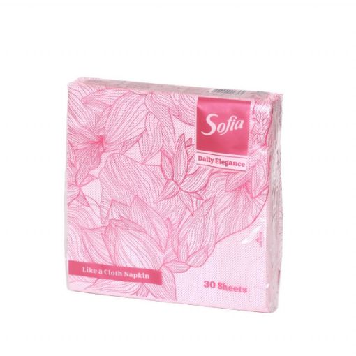 SOFİA KUMAŞ DOKULU PEÇETE 33X33'LÜ PEMBE. ürün görseli