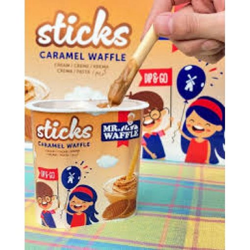MR.WAFFLE STİCKS CAREMEL 50 GR GRİSSİNİ. ürün görseli